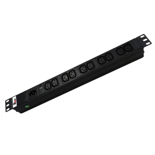 REM Блок розеток Rem-10 без шнура с инд., 10 IEC 60320 C13, вход IEC 60320 C14, 10A, алюм., 19 (R-10-10C13-I-440-Z)