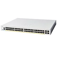 Коммутатор CISCO Catalyst 1200 48x10/100/1000 RJ-45 PoE+, 4x10G SFP+ uplinks, PoE+ 375W, Rack Mounting kit, C1200-48P-4X