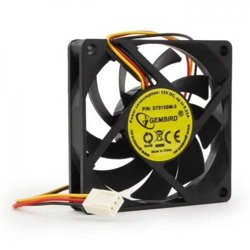 Gembird Вентилятор 70x70x15, втулка, 3pin, провод 25см [D7015SM-3]