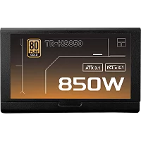 Блок питания 850W/ Power Supply Thermalright, 850W 80+ Gold (ATX, 3.1, PCIe 5.1, Full modular, 1x24(20+4)pin, 2xCPU 8(4+4)pin, 2xPCIe*2 8(6+2)pin, 1x12VHPWR, 8xSATA3, 3xMOLEX4pin, Active, 120x120mm, 1 (TR-KG850)