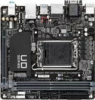 Материнская плата/ MB GIGABYTE INTEL H610 s1700, 2xDDR4(64GB), D-SUB/HDMI 1.4/2xDP, 1xPCIe 4.0x16, 1xLAN, 4xSATA 6Gb/s, 1xM.2, 2xUSB 3.2, 4xUSB 2.0, 1xPS/2, mini ITX (H610I DDR4)