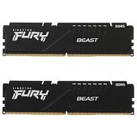 Модуль памяти DDR 5 DIMM 16Gb PC48000, 6000Mhz, Kingston FURY Beast Black XMP CL30 (Kit of 2) (KF560C30BBK2-16) (retail)