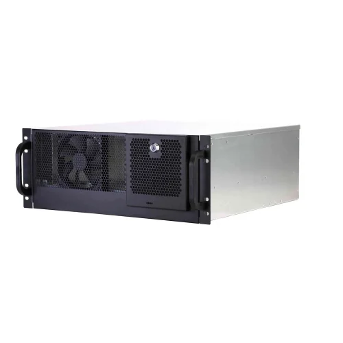 Procase RM445D-B-0 Корпус 4U Rack server case, 3x5.25+8HDD, черный, без блока питания, глубина 450мм, MB 12x10.5, дверца