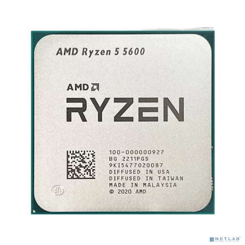 Процессор/ CPU AM4 AMD Ryzen 5 5600 (6C/12T, 3.5/4.4GHz, 32MB, 65W) OEM (100-000000927)