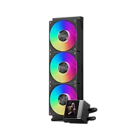Система охлаждения/ Water Cooling System PCCooler DC360 Pro ARGB Display BK (310W, 360mm, LED, Black, ARGB/ Fans: 3x120mm, 90.56CFM, 39.8dBA, 2500RPM/ Pump height 65mm, 15dBA, 2600RPM, Rad thickness 2