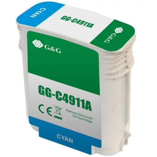 Картридж струйный G&G GG-C4911A голубой 72 мл. для HP DJ 500/ 800C фото 2