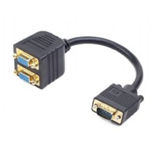 Cablexpert CC-VGAX2-20CM Разветвитель VGA Cablexpert CC-VGAX2-20CM, HD15M/ 2x15F, 1 компьютер - 2 монитора