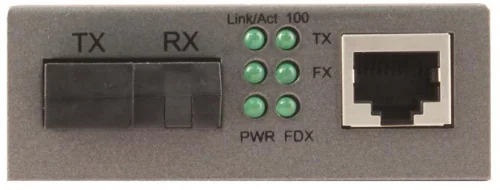 Медиаконвертер OSNOVO OMC-100-11S5b Оптический Fast Ethernet медиаконвертер для передачи Ethernet по одному волокну одномодового оптического кабеля до 20км. Поддерживает скорость 10/100М (IEEE 802.3i, IEEE 802.3u, I