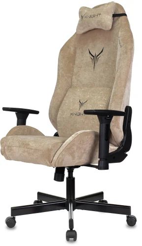 Кресло игровое Knight N1 Fabric бежевый Light-21 с подголов. крестов. металл (KNIGHT N1 BEIGE) фото 16