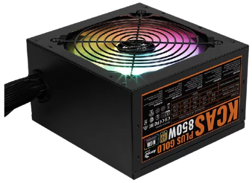 Блок питания Aerocool KCAS PLUS GOLD 850W <850W, ATX v2.4, APFC, Fan ARGB 12cm, 80+ Gold, Retail>