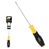 Шлицевая отвертка Deli DL6382501N 8х250мм сталь Cr-V, двухкомпонентная прорезиненная рукоять