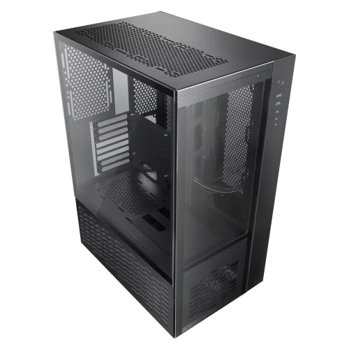 Корпус Raijintek PAEAN PREMIUM 0R20B00208, black, Aluminum, ATX/ MICRO ATX/ MINI-ITX, USB3.0x2, Type Cx1, HD Audiox1 фото 2