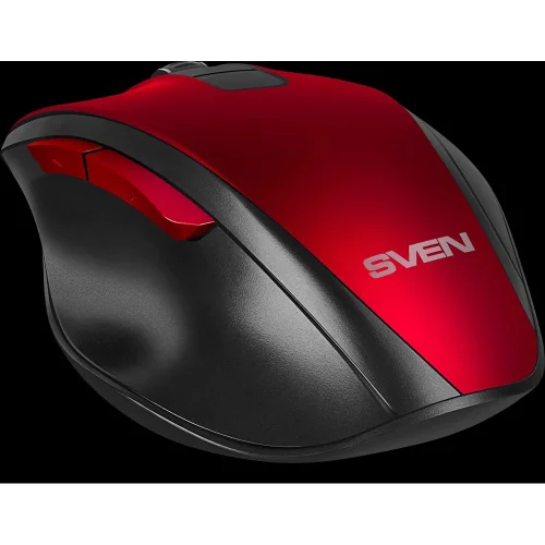 Беспроводная мышь RX-525SW красная (бесшумн. кл., 5+1кл. 600-1400DPI, Soft-touch, блист.) (SV-021856) фото 3