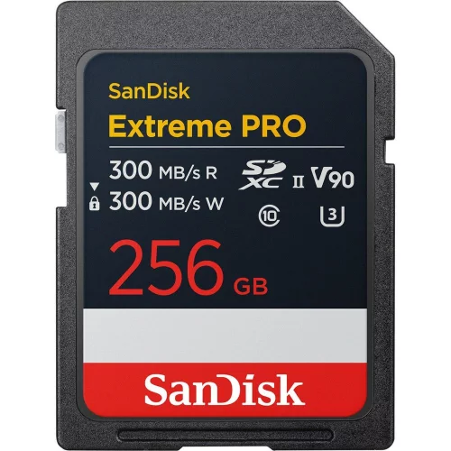 Карта памяти SanDisk Extreme PRO 256GB SDXC Memory Card up to 300MB/ s, UHS-II, Class 10, U3, V90 (SDSDХDM-256G-GN4IN)