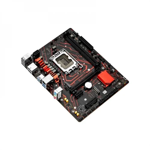 MAXSUN MS-Milestone B760M D5L V2 (Socket 1700, mATX, 2*DDR5(96Gb), DP/HDMI, 4*SATA3, 2*M.2, 1*PCIEx16/1*PCIEx4/1*PCIEx1, 4*USB 2.0, 4*USB 3.2 Gen1, LAN 1*2,5G, black-red, RTL) фото 3