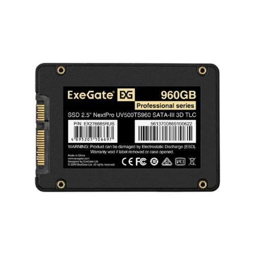 Exegate SSD 960GB ExeGate NextPro UV500TS960 EX276685RUS (SATA-III, 3D TLC) фото 2