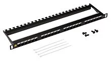 Патч-панель LANMASTER компактная 24 порта, UTP, кат.5E, 0.5U (LAN-PPC24U5E)