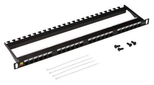 Патч-панель LANMASTER компактная 24 порта, UTP, кат.5E, 0.5U (LAN-PPC24U5E)