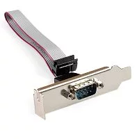 Exegate EX298290RUS Планка портов в корпус 1xCOM ExeGate BrctDB91-LP (Com 10-pin (F) --] RS232 DB9 Male, кабель 20см, Low Profile)
