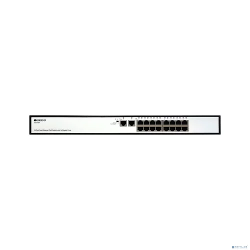 Коммутатор/ Unmanaged Switch 16x100Base-TX PoE, 2x1000Base-T, PoE Budget 190W, Long-range PoE up to 250m, 19