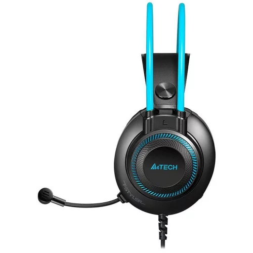 Гарнитура A4Tech Fstyler FH200i 3.5 мм серая/ синяя (FH200I BLUE) фото 2