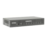 Коммутатор Fast Ethernet OSNOVO SW-10800 Неуправляемый коммутатор Fast Ethernet на 8 RJ45 портов. Порты: 8 x FE (10/100Base-TX). Изоляция портов (VLAN). Auto MDI/MDIX Встроенная грозозащита 3кВ. В комплекте БП DC12V(1A). Разм