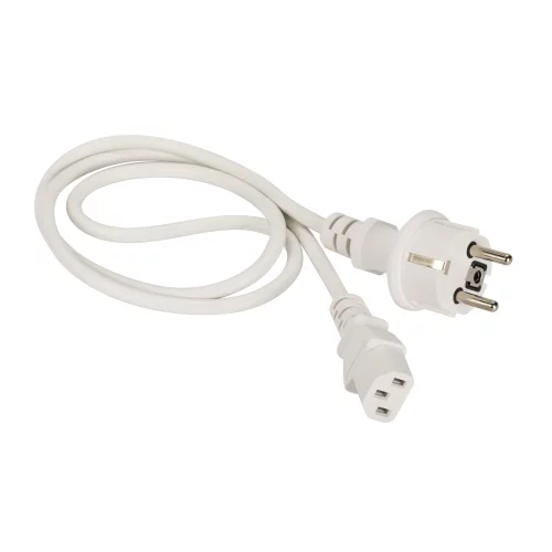 Шнур питания C13-Schuko прямая, 3х0.75, 220В, 10А, белый, 1.5 метра (LAN-PP13/SH-1.5-WH)