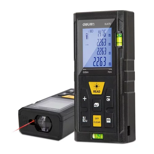 Лазерный дальномер Deli DL4170 Диапазон измерения 0,05;80м, точность измерения ±3мм