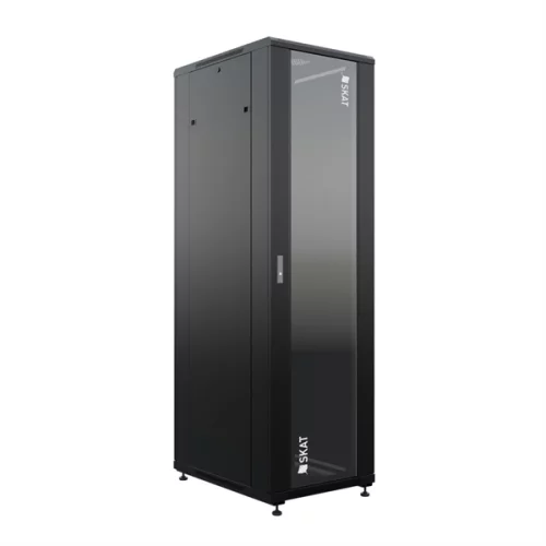 Телекоммуникационный шкаф (4402) Бастион SKAT TB-22R680GF-B Телекоммуникационный шкаф 22U/600x800мм/Пд-стекло/Зд-металл/RAL9005/53,3кг/1.5 л.г