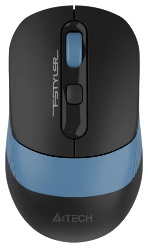 Мышь A4Tech Fstyler FB10C черный/ синий оптическая (2000dpi) беспроводная BT/ Radio USB (4but) (FB10C ASH BLUE)