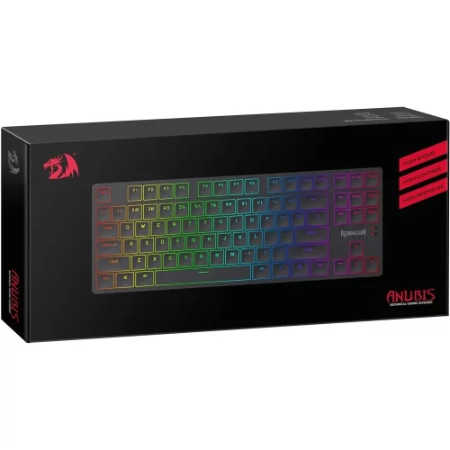 REDRAGON ANUBIS чёрная Игровая беспроводная клавиатура (USB, Bluetooth, 2.4G, OUTEMU BROWN, 87 кл ., RGB подсветка, 1900 мА) (70505) фото 3