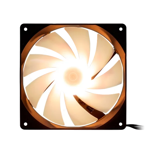 Кулер для ПК/ Case Cooler HSPD FN001 Black (140x140x25mm, 4-pin PWM, ARGB, 58.7CFM, 35dBA, 1500RPM, Black) (FN001-140BK-ARGB)