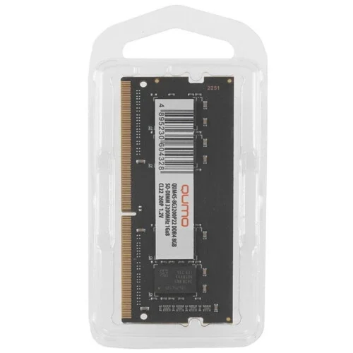 QUMO DDR4 SODIMM 8GB QUM4S-8G3200P22 PC4-25600, 3200MHz OEM/ RTL фото 3
