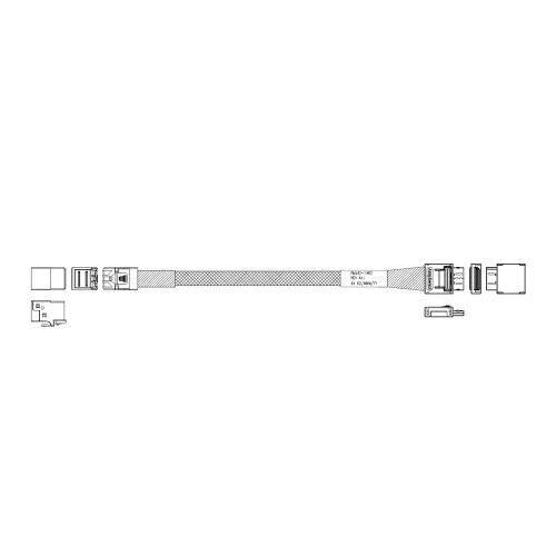 Кабель Amphenol RML42-1483 Cable OcuLink SFF8611 4i -TO- SFF8643 , 85 Ohm, PCIe Gen4, L:57cm