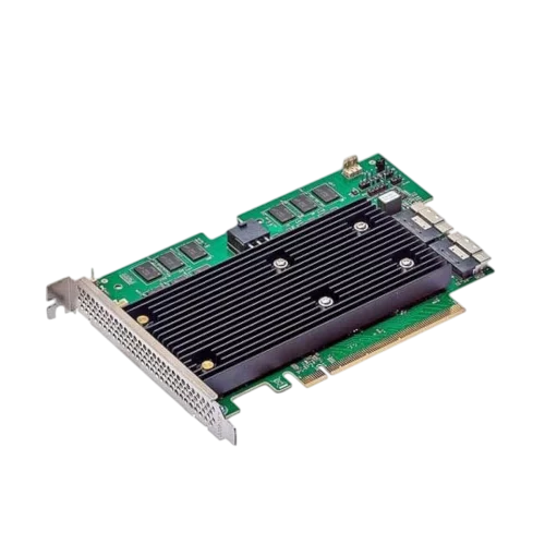 RAID-контроллер Broadcom MegaRAID 9670W-16i SGL (05-50113-00) , PCIe 4.0 x16, LP, 24G SAS/ SATA/ NVMe, RAID 0,1,5,6,10,50,60, 16port(2x8 SFF-8654), 8GB Cache, SAS4116W ROC, RTL