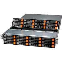 Платформа для сервера/ Supermicro Storage Server ASG-2015S-E1CR24L 2U (1x AMD EPYC 9004/9005 / 12x DDR5 RDIMM / 24x HS 3.5" SATA/SAS* / 2x HS 2.5" SATA rear / 2x M.2 NVMe (up to 22110) / 2x PCIe 5.0 x