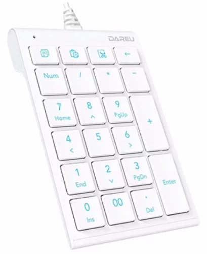 Клавиатура проводная Dareu LK22 White, цифровой блок, LK22 WHITE (LK22 WHITE) Клавиатура проводная Dareu LK22 White, белый, цифровой блок, Numpad (LK22 WHITE) фото 2