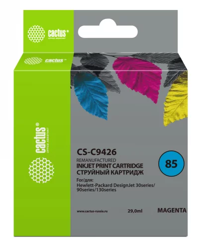 Картридж струйный Cactus CS-C9426 №85 пурпурный (29мл) для HP DJ 30/130 с чипом