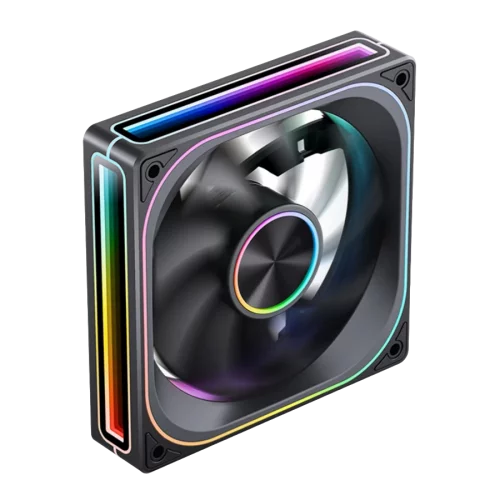 Кулер для корпуса/ Case Cooler JONSBO ZA-120BR Reverse (120x120x28mm, 4-pin PWM, ARGB, 62.4CFM, 37.3dBA, 2400RPM, Black)