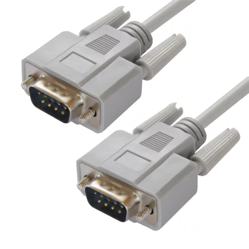 Greenconnect Кабель 5.0m 0-модемный COM RS-232 линковочный, DB9/DB9 9M/9M, серый, 30 AWG, GCR-DB902-5m