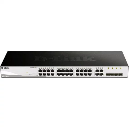 Коммутатор/ DGS-1210-28P/FL Managed L2 Switch 24x1000Base-T PoE, 4xCombo 1000Base-T/SFP, PoE Budget 193W, Surge 6KV, CLI (DGS-1210-28P/FL1A)