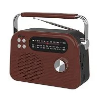 RITMIX RPR-045 CHOCOLATE {Радиоприёмник портив. 3хдиапазонный FM/AM/SW, Bluetooth v.5.3, воспроизв. с USB и с карт пам. micro SD (до 32Gb)}