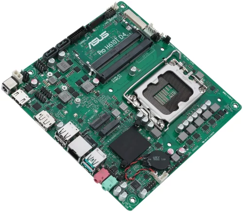 Материнская плата ASUS PRO H610T D4-CSM, LGA1700, H610, 2*DDR4, DP,HDMI, SATA 6.0, M.2, USB 3.2*2, USB 2.0*2, mITX; 90MB1AM0-M0EAYC фото 3