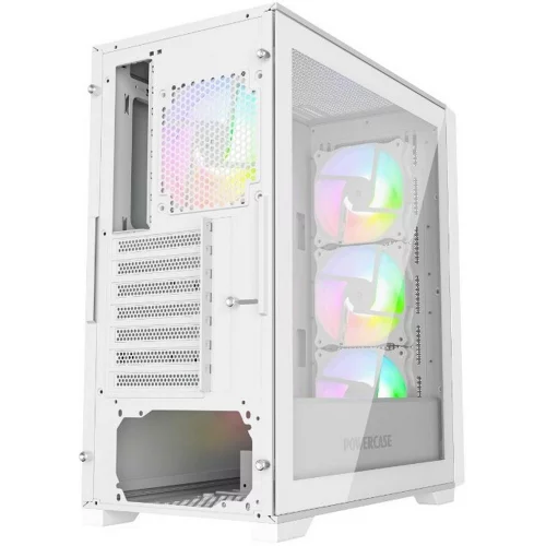 Powercase ByteFlow White, Tempered Glass, 4x 120mm ARGB fans, ARGB HUB, белый, ATX (CBFW-A4) фото 7