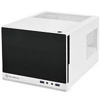 Корпус Silverstone SST-SG13WB-Q (USB 3.0) Sugo Mini-ITX Compact Computer Cube Case, Plastic Front Panel with Faux Aluminum Finish, black white, RTL {4} (G410SG13WBQ0020)