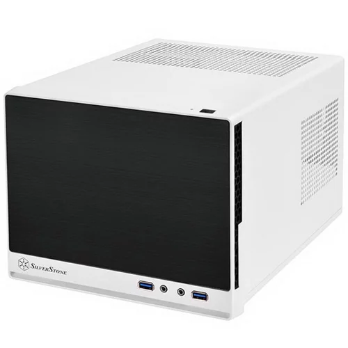Корпус Silverstone SST-SG13WB-Q (USB 3.0) Sugo Mini-ITX Compact Computer Cube Case, Plastic Front Panel with Faux Aluminum Finish, black white, RTL {4} (G410SG13WBQ0020)