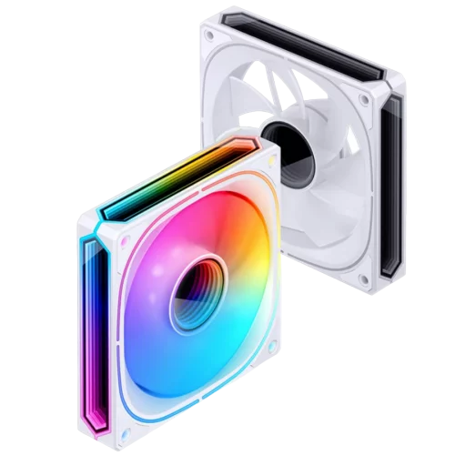 Кулер для корпуса/ Case Cooler JONSBO FR-505WR Reverse (120x120x25mm, 4-pin PWM, ARGB, 47.2CFM, 30.0dBA, 1800RPM, White)