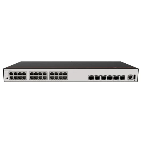 Коммутатор Huawei S5735-L24P4XE-A-V2 (24*10/100/1000BASE-T ports, 4*10GE SFP+ ports, 2*12GE stack ports, PoE+, AC power), L-MLIC-S57L