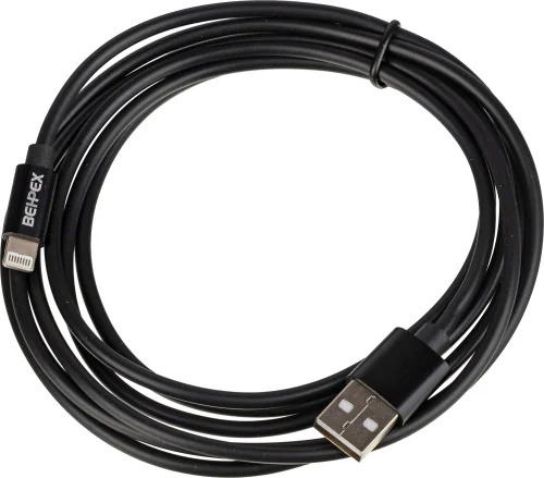 Кабель USB (m)-Lightning (m) 2м черный (1491101) (1491101#MLN)