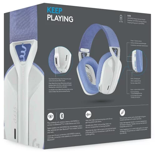 Гарнитура беспроводная игровая Logitech G435 White (981-001077) фото 7